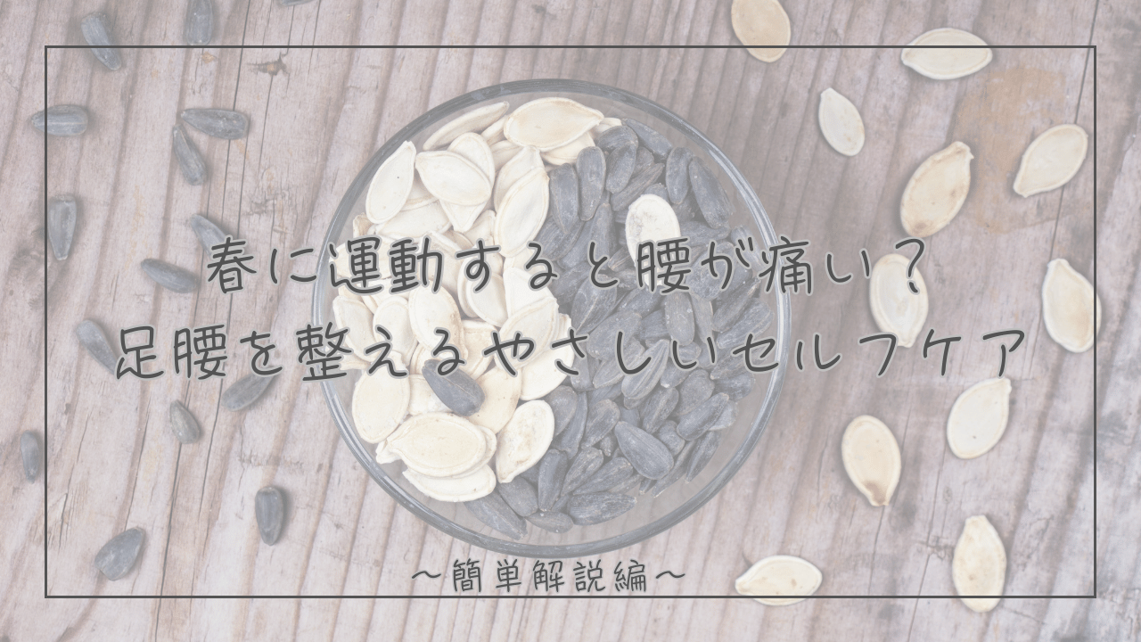 春に運動すると腰が痛い？原因は“冷え”と五行の「水」の消耗｜足腰を整えるやさしいセルフケア/石狩